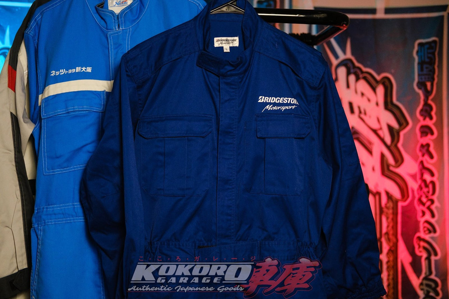 Authentic JDM Bridgestone Coveralls (Tsunagi) Blue