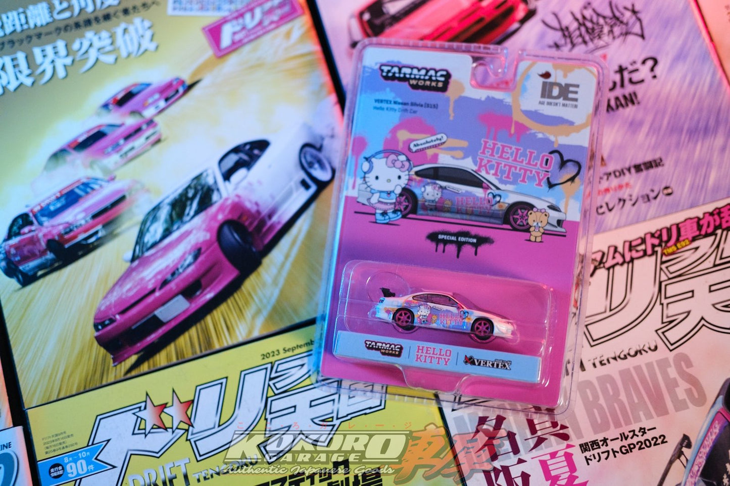 Limited Edition Tarmac Works Vertex Hello Kitty Nissan Silvia S15 1:64