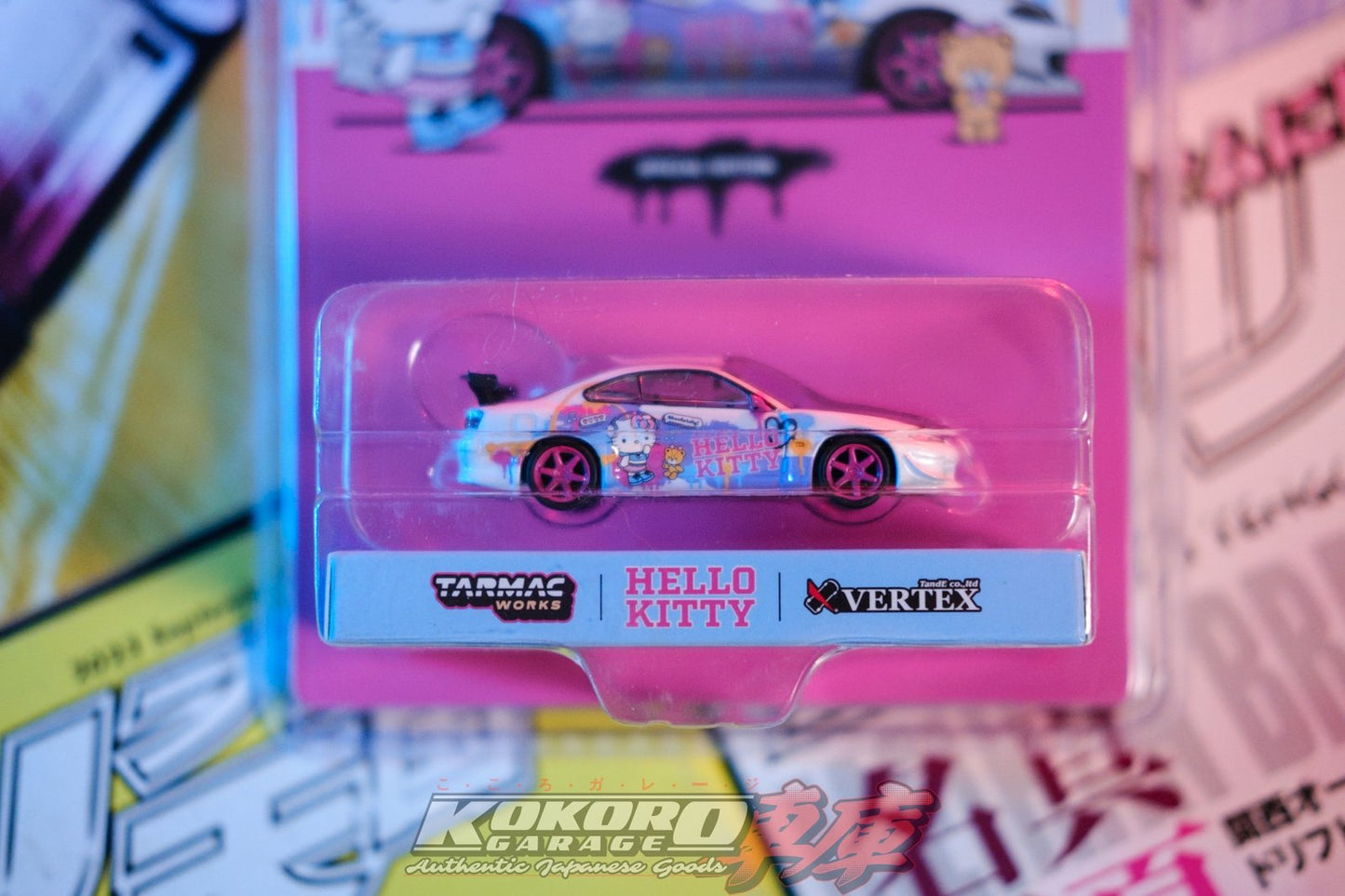 Limited Edition Tarmac Works Vertex Hello Kitty Nissan Silvia S15 1:64