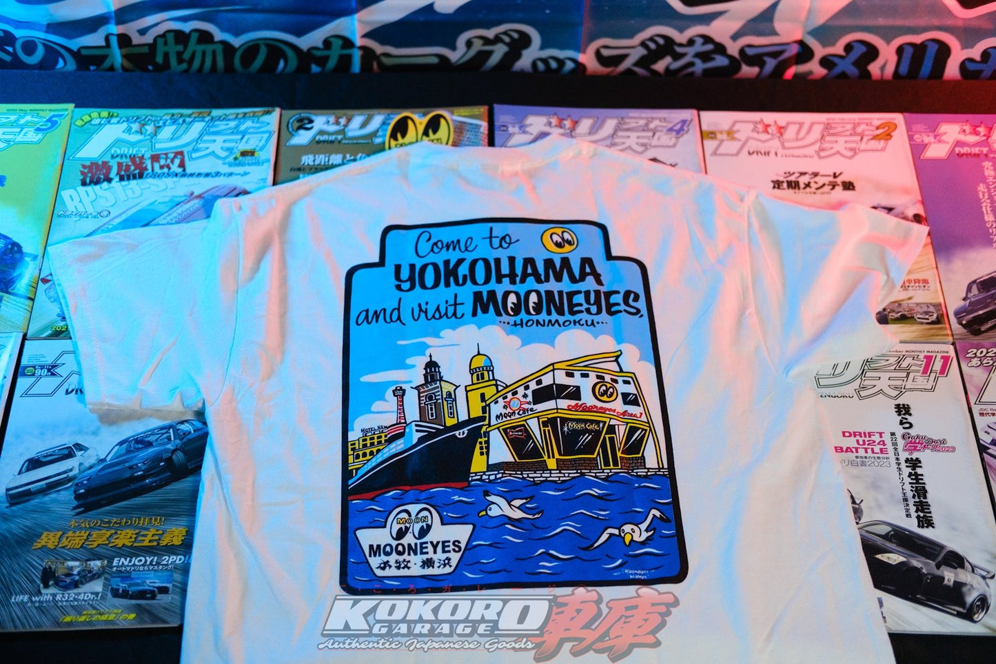 Mooneyes Japan Come to Yokohama T-Shirt - Japan L USA L