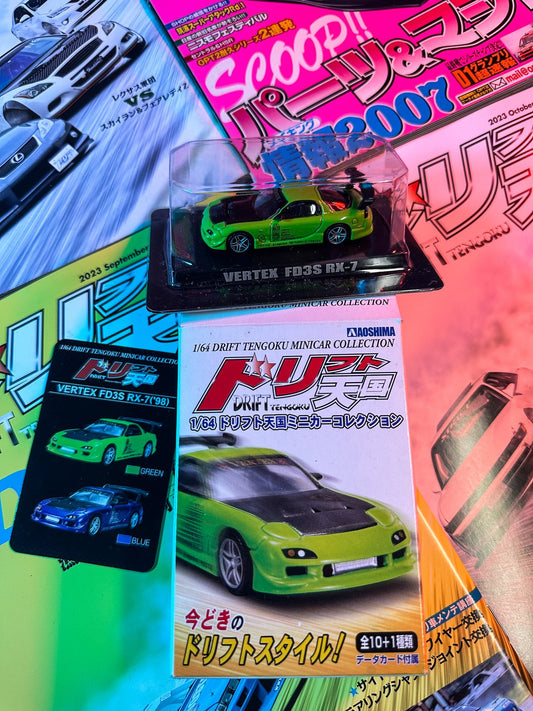 Drift Tengoku - Vertex Mazda RX7 FD3S - 1/64 Diecast